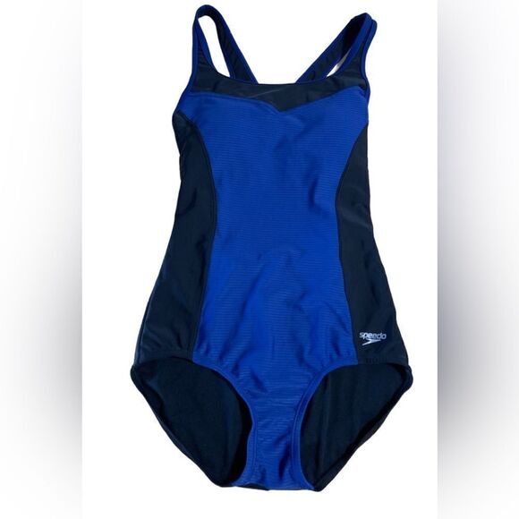 Speedo Blue swimsuit Size 8 - Picture 1 of 5
